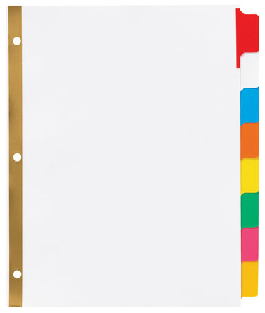 Avery 8-Tab Binder Dividers, Write & Erase Multicolor Big Tabs, 6 Sets (23079)